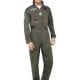 Top Gun Deluxe Jumpsuit Men's Fancy Dress Costume