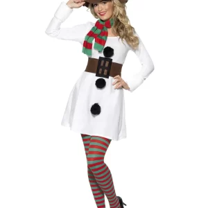 Miss Snowman Ladies Christmas Fancy Dress Costume