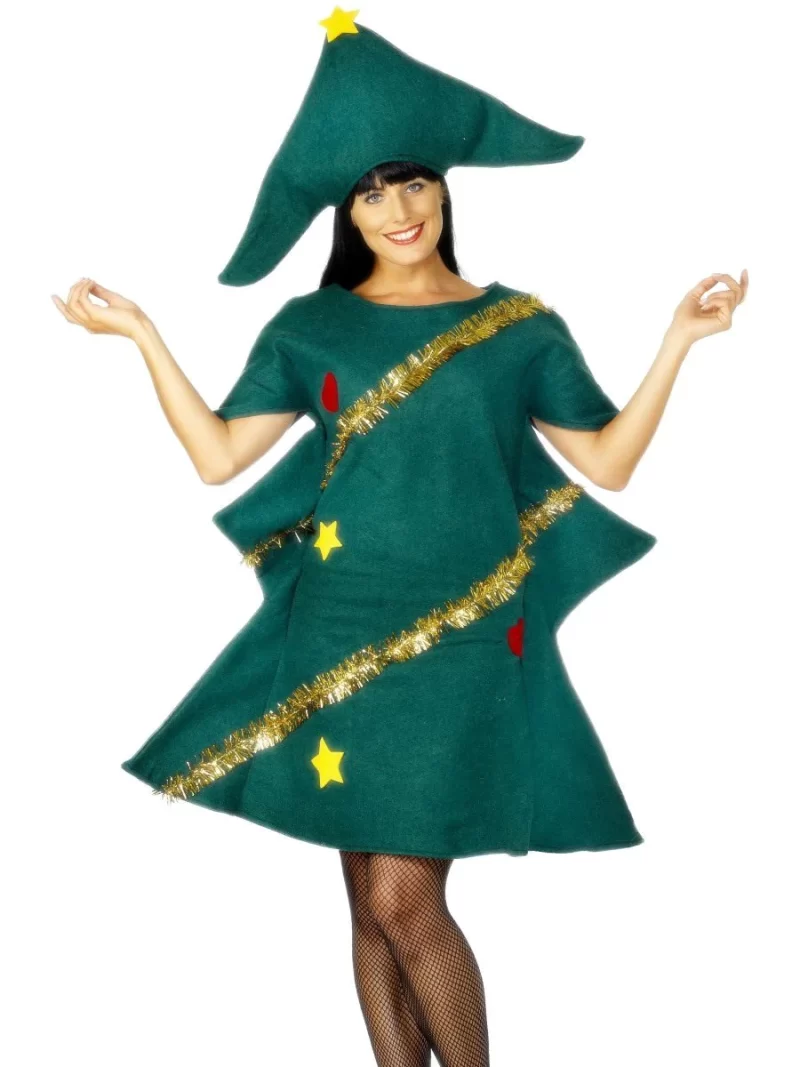 Christmas Tree Ladies Christmas Fancy Dress Costume