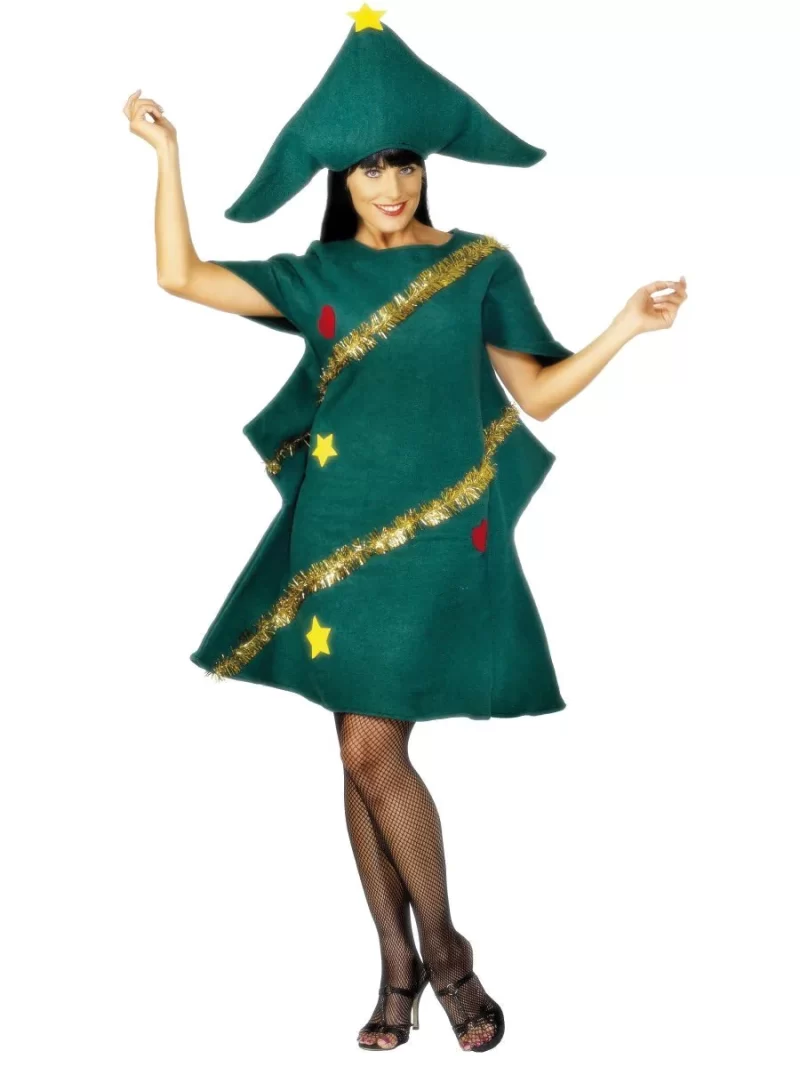 Christmas Tree Ladies Christmas Fancy Dress Costume - Image 2