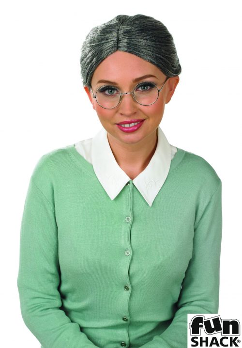 Granny Bun Wig Grey