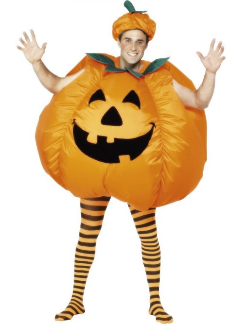 Inflatable Pumpkin Halloween Mens Fancy Dress Costume