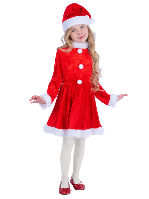 Mini Miss Santa Ladies Fancy Dress Costume