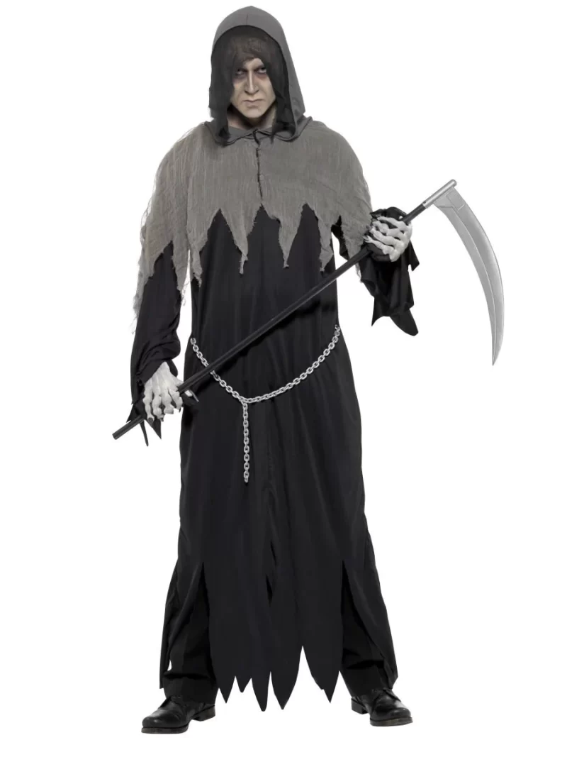 Grim Reaper Mens Halloween Fancy Dress Costume