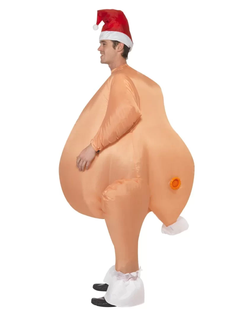 Inflatable Christmas Turkey Mens Fancy Dress Costume - Image 2