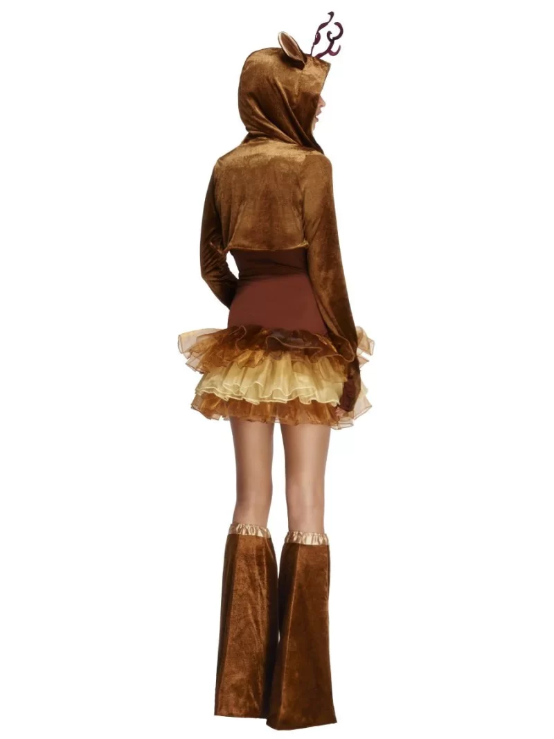 Fever Reindeer Christmas Ladies Fancy Dress Costume - Image 3