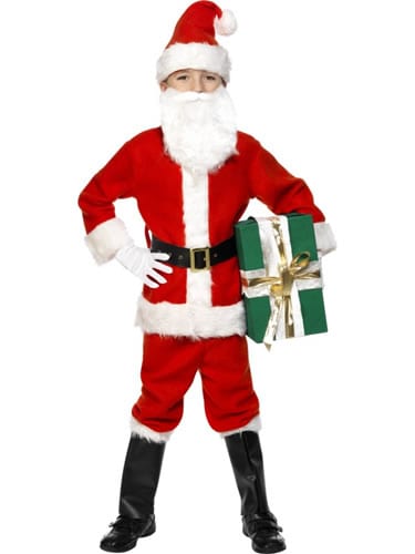 Santa Deluxe Childrens Christmas Fancy Dress Costume