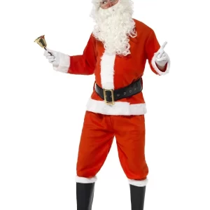 Santa Deluxe Mens Christmas Fancy Dress Costume