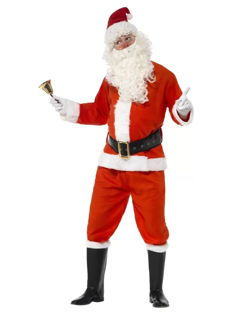 Santa Deluxe Mens Christmas Fancy Dress Costume