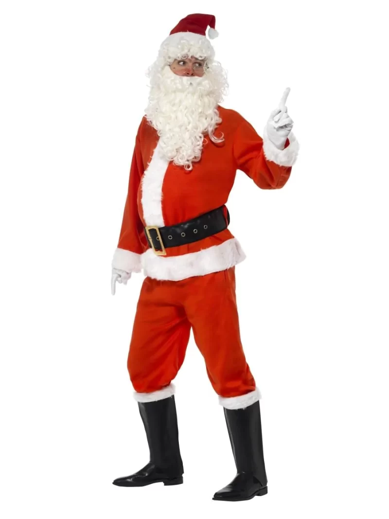 Santa Deluxe Mens Christmas Fancy Dress Costume - Image 2