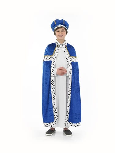 Blue Wise Man Children's Christmas Fancy Dress Costume