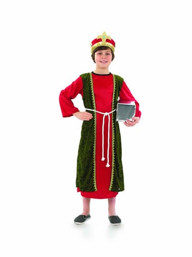 Red Wise Man Children's Christmas Fancy Dress Costume
