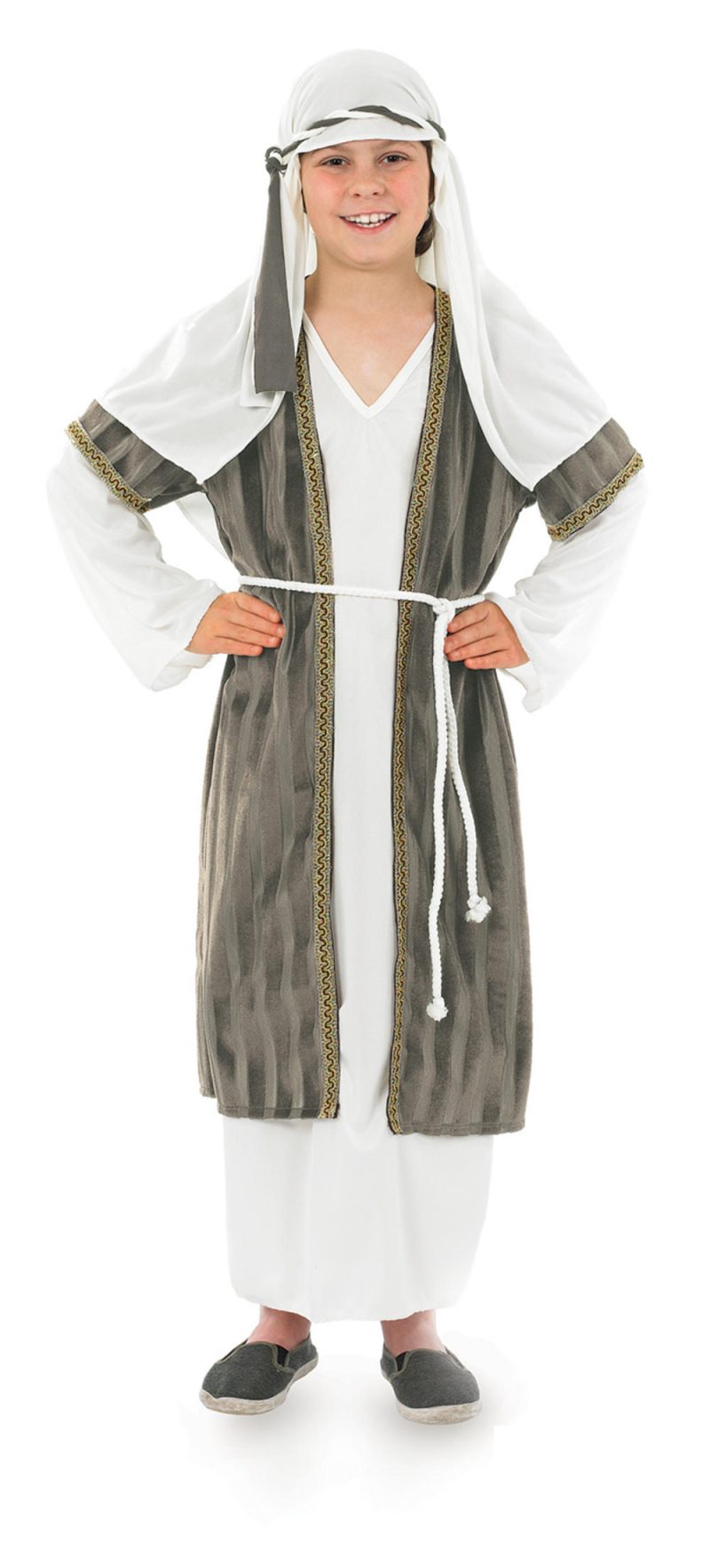 Shepherd (Grey Stripe) Children's Christmas Fancy Dress Costume