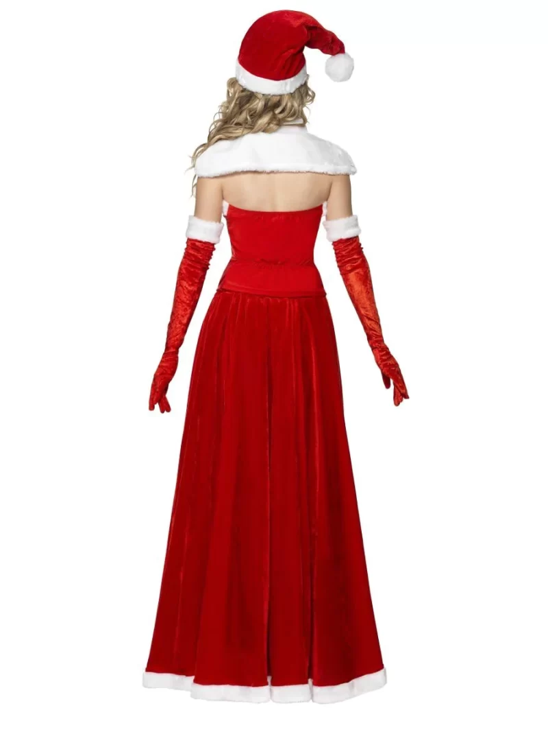 Mrs Santa Luxury Long Length Ladies Christmas Fancy Dress Costume - Image 4