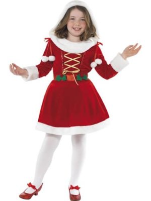 Little Miss Santa Children's Christmas Fancy Dress Costume