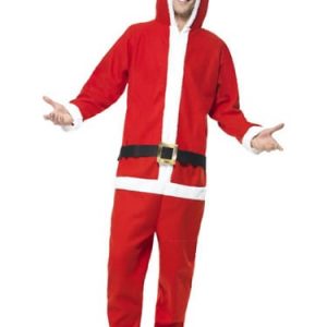Santa Onesie Mens Christmas Fancy Dress Costume