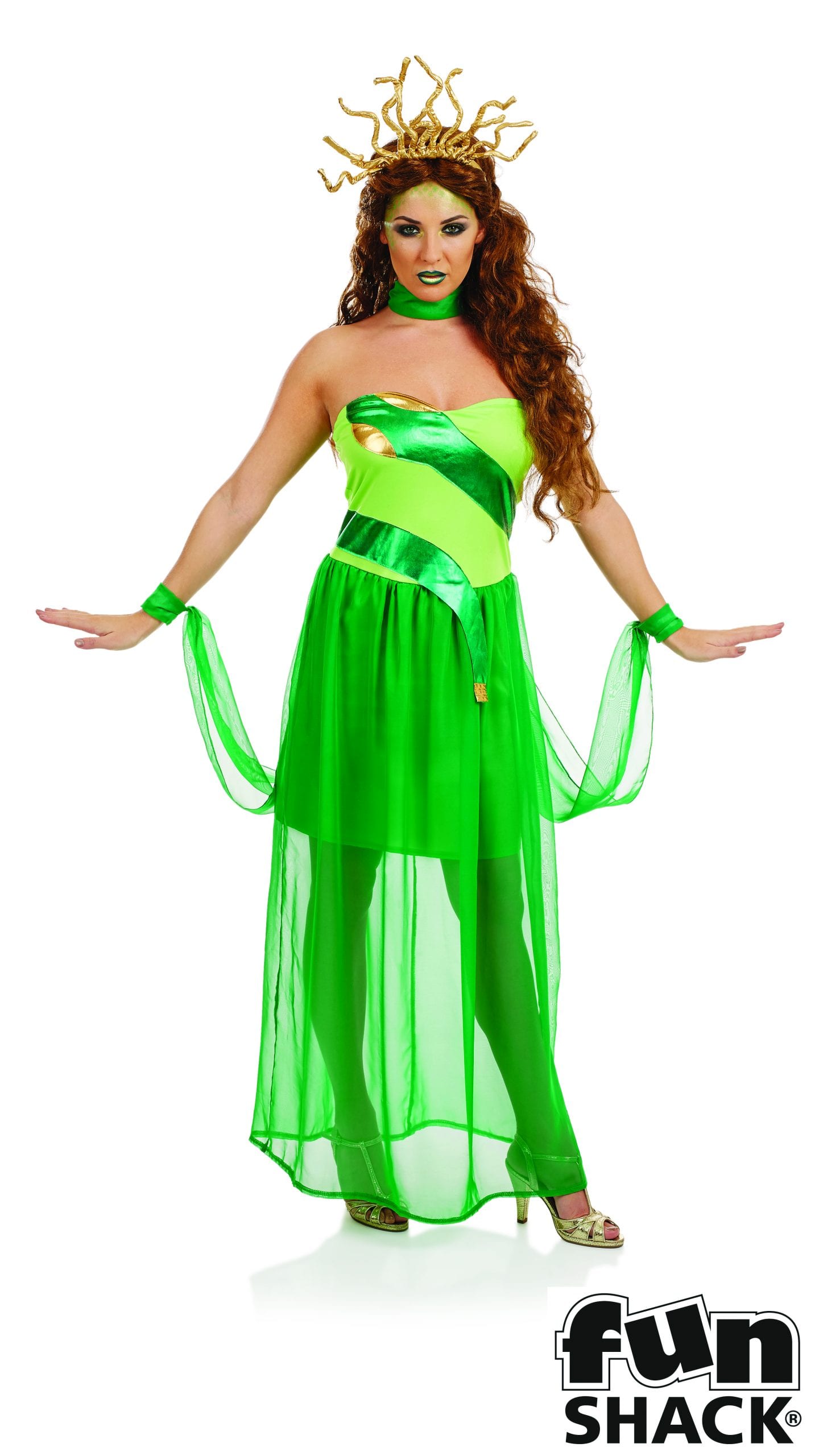 Medusa Ladies Halloween Fancy Dress Costume