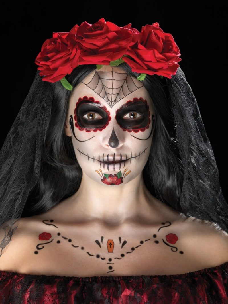 Day of the Dead Face Tattoo Transfers Kit