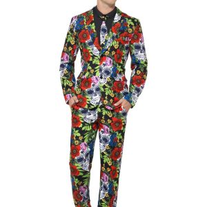 Day of the Dead Standout Suit Men's Halloween Fancy Dress Costume