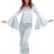 Dancing Queen Silver Ladies Fancy Dress Costume