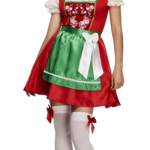 Fever Collection Christmas Dirndl Ladies Fancy Dress Costume