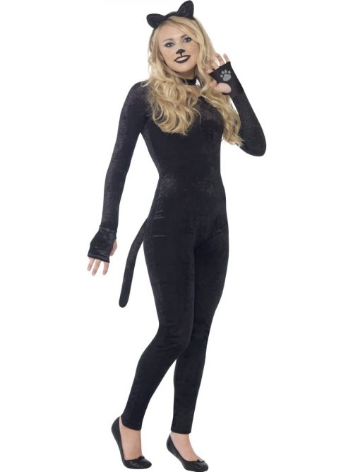 Cat Jumpsuit Young Adult Halloween Fancy Dress Costume