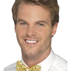 Sequin Bowtie Gold