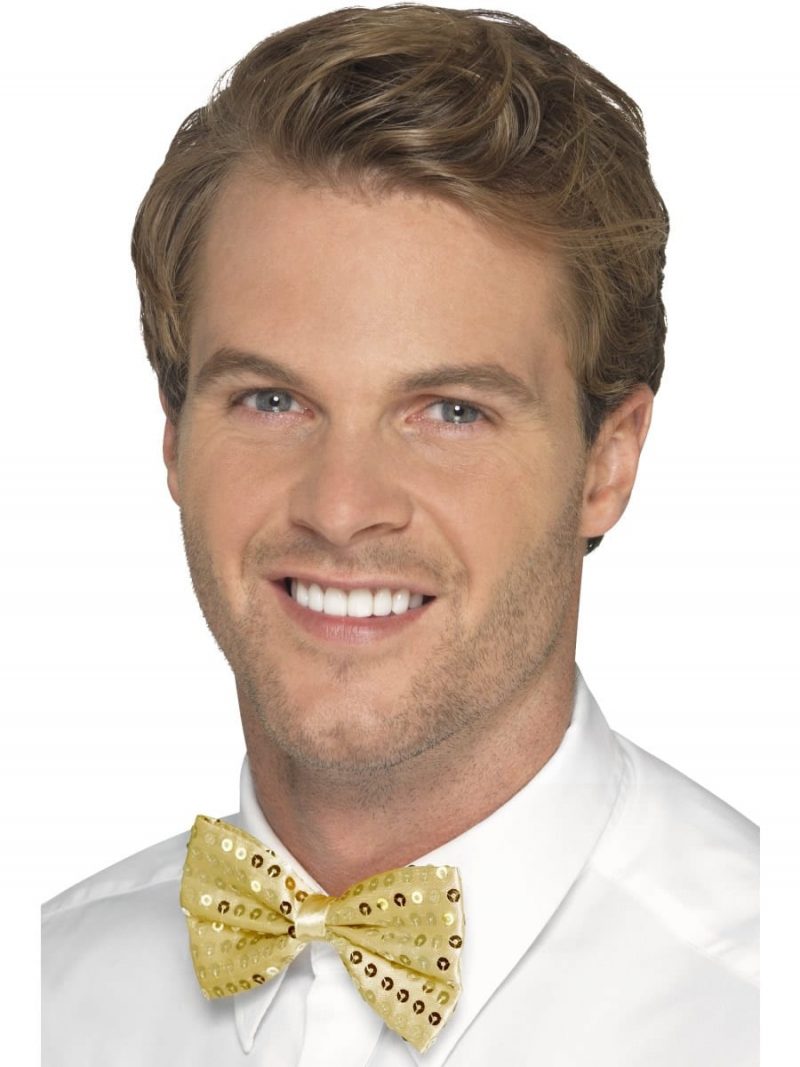 Sequin Bowtie Gold