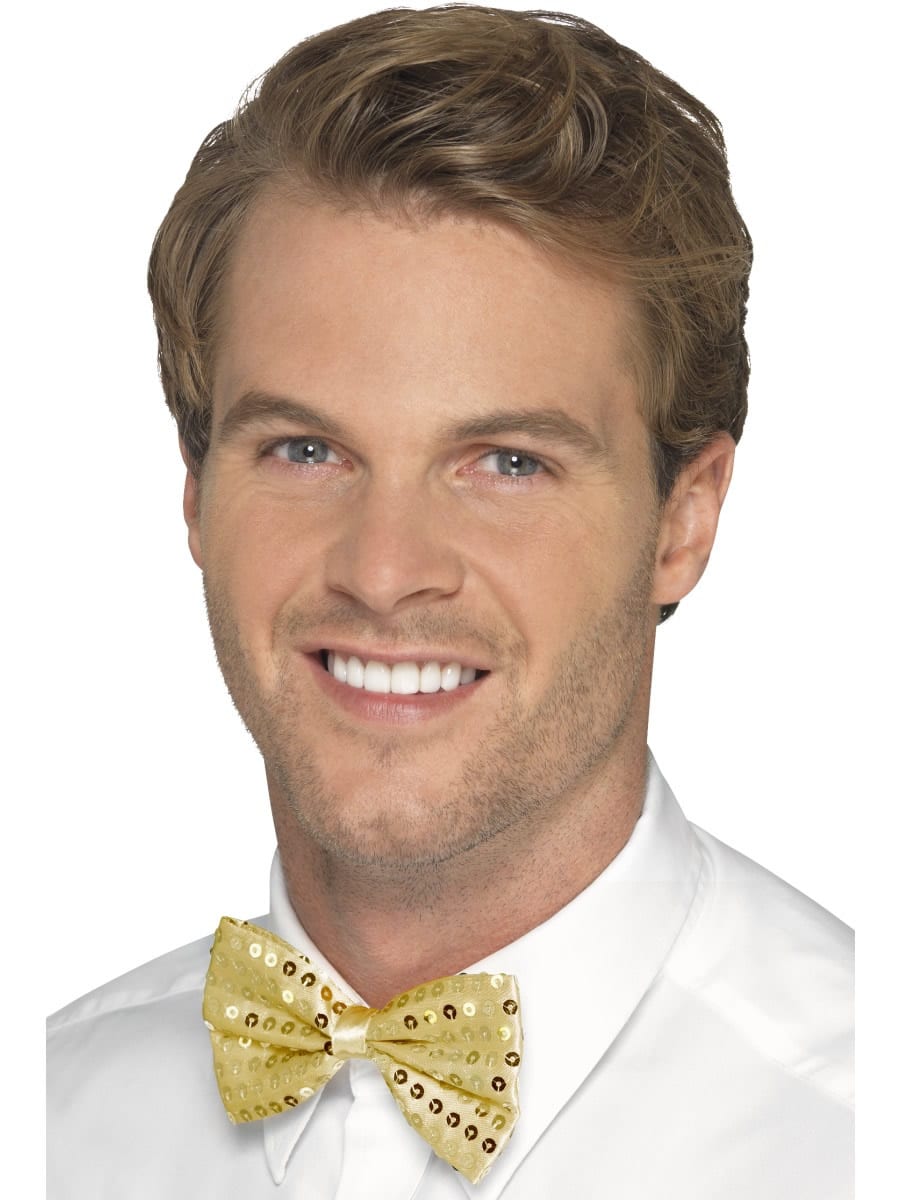 Sequin Bowtie Gold