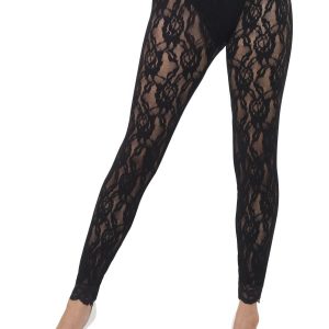 80's Black Lace Leggings