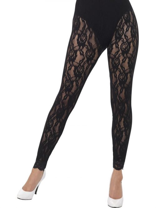 80's Black Lace Leggings