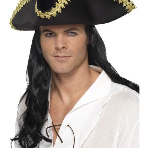 Pirate Tricorn Hat Black