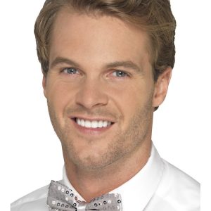Sequin Bowtie Silver