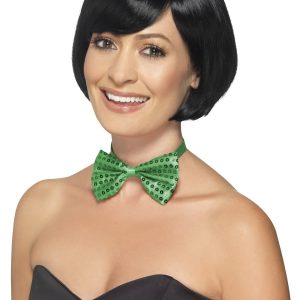 Sequin Bowtie Green
