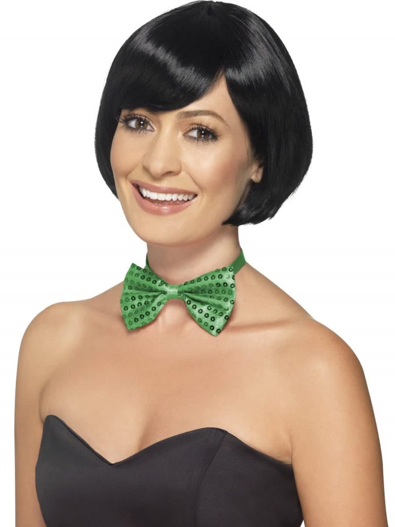 Sequin Bowtie Green