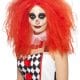 Clown Wig, Red, Crimped