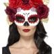 Day of the Dead Rose Eyemask Red