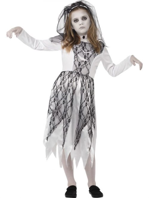 Ghostly Bride Children's Halloween Fancy Dress Costume