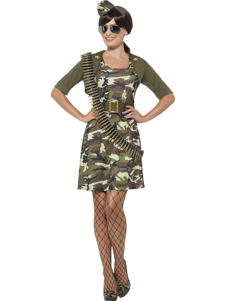 Combat Cadet Ladies Fancy Dress Costume