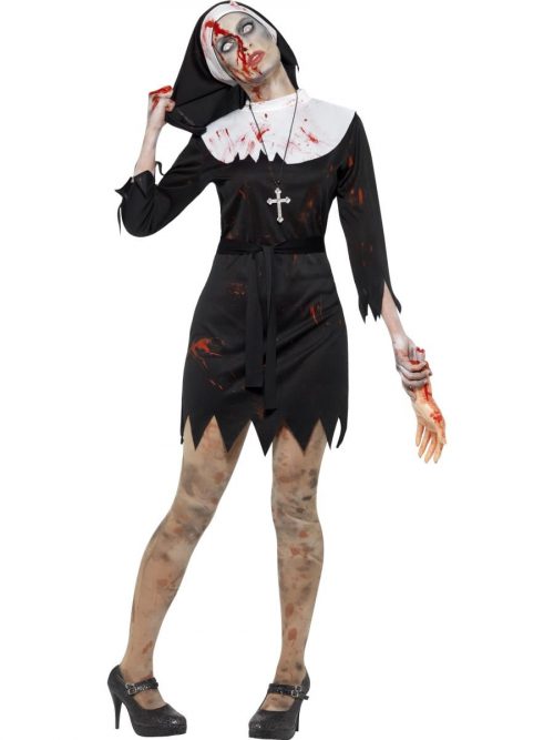 Zombie Sister Ladies Halloween Fancy Dress Costume