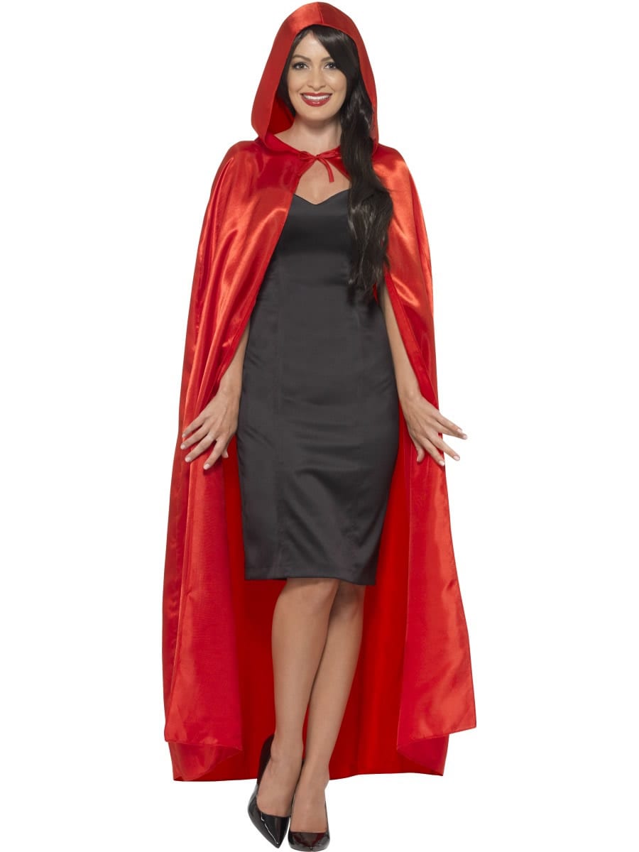 Red Long Hooded Cape