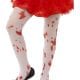 White Blood Stain Print Tights age 6-12 Years