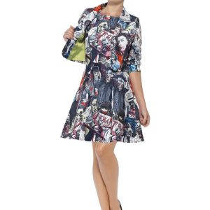 Zombie Standout Suit Ladies Halloween Fancy Dress Costume