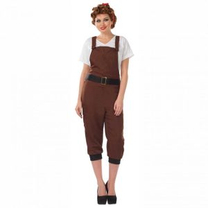 World War Land Girl Ladies Fancy Dress Costume