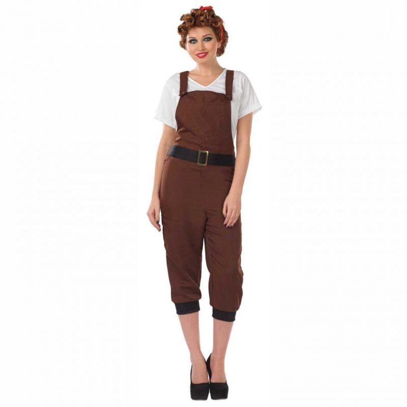 World War Land Girl Ladies Fancy Dress Costume