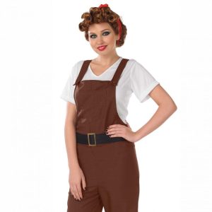 World War Land Girl Ladies Fancy Dress Costume - Image 2