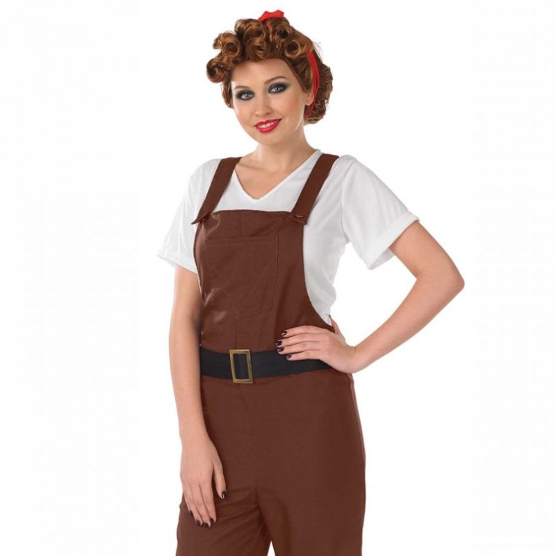 World War Land Girl Ladies Fancy Dress Costume - Image 2