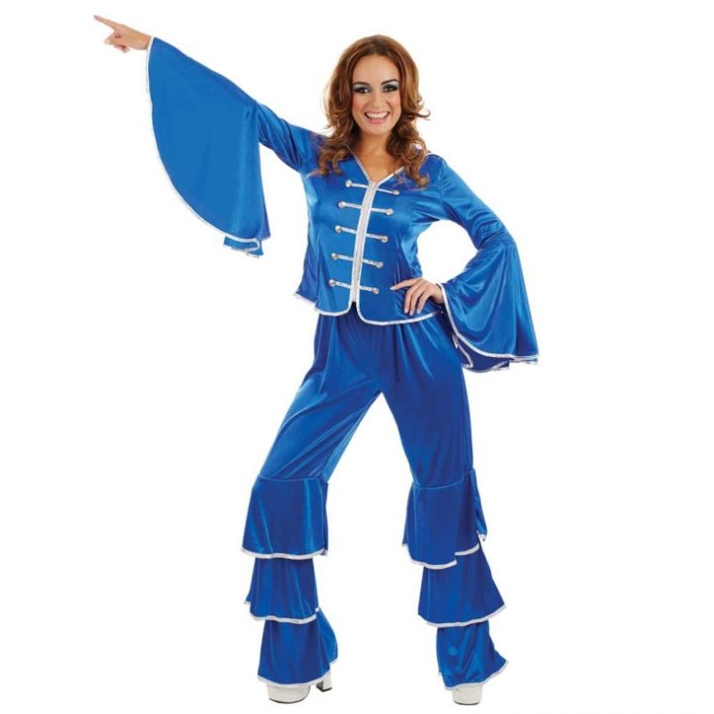 Dancing Queen Blue (Abba) Ladies Fancy Dress Costume - Image 2