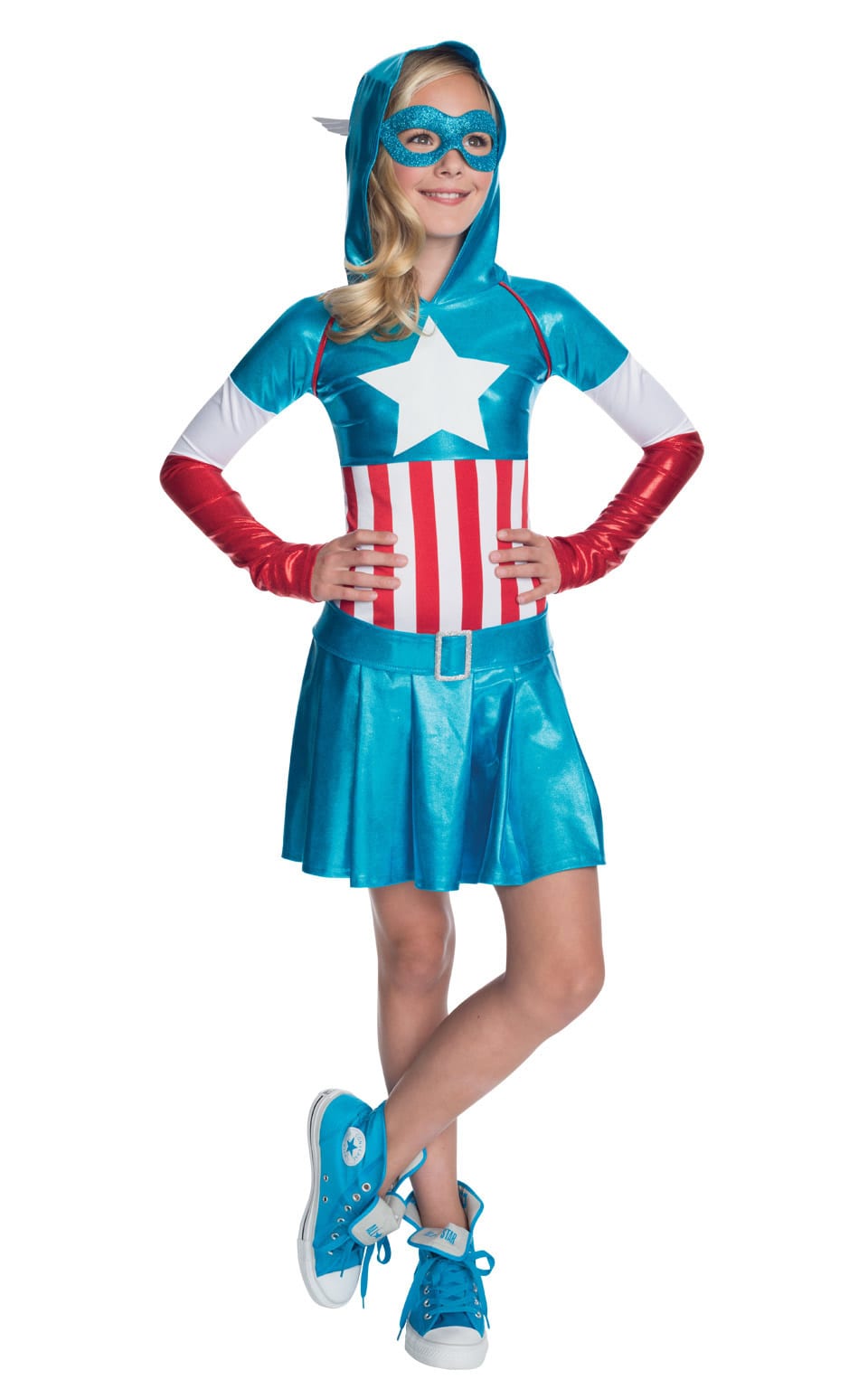 Marvel Captain America Hoodie Dress Children's Fancy Dress Costume