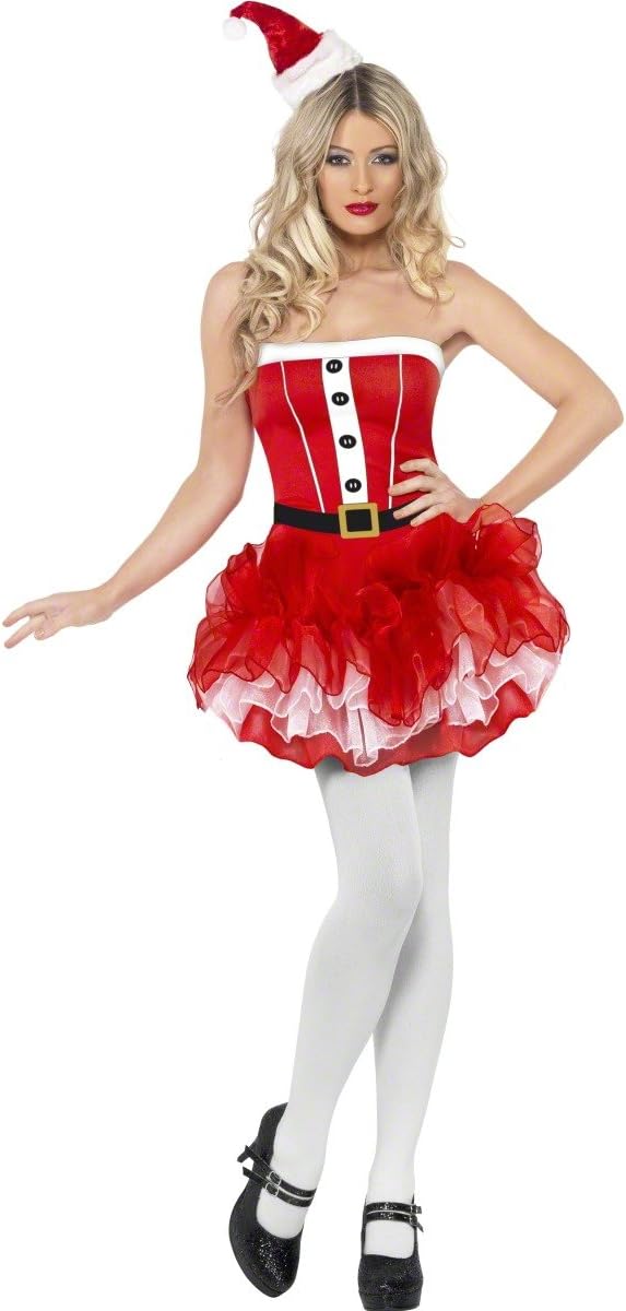 Fever Santa Tutu Dress Ladies Christmas Fancy Dress Costume
